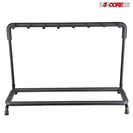 5 Core 5 Core Guitar Stand 7 Space Rack for Acoustic Electric Bass Guitar - Foam Padded Multi Guitar Holder GRack 7N1